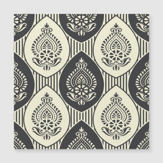 アジア伝統的ダマスク、シームレスなパターン (正面)