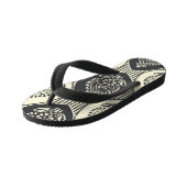 アジア伝統的ダマスク、シームレスなパターン キッズビーチサンダル (アングル)