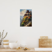 アジア修道院オーバールッキングカラフルバレー ポスター (キッチン)