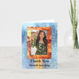 アジア写真卒業サンキュー サンキューカード