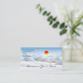 アジア冬の日曜日のデザイン2の名刺 名刺 (スタンド正面)