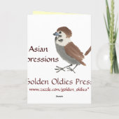 アジア刺激を受けたなヴィンテージカード-のまわりに カード (裏面)