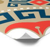 アジア動機：幾何エレガントデザイン ポスター (角)