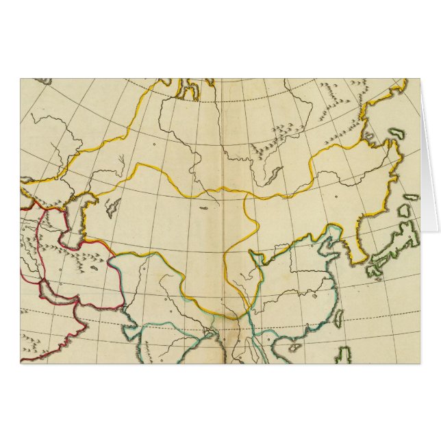 アジア地図 (正面横)