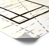 アジア地図 ポスター (角)