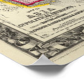 アジア地図 ポスター (角)