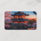 アジア城の夕日のしおり 名刺 (正面)