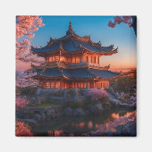 アジア城の夕日 マグネット (正面)