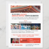 アジア太平洋アメリカ伝統月イベントフライヤー (正面)