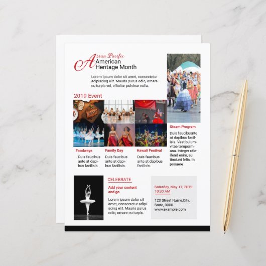 アジア太平洋アメリカ伝統月イベント (正面/裏面インサイチュ)