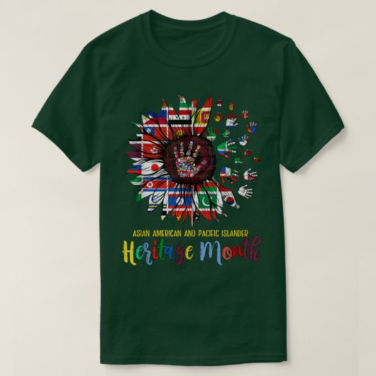 アジア太平洋諸島伝統月 Tシャツ (デザイン正面)