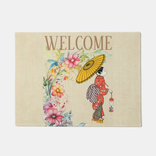 アジア女性のフォーマット ドアマット (正面)