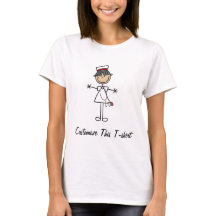 アジア女性の棒の姿のナースのTシャツおよびギフト