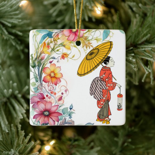 アジア女性オーナメント セラミックオーナメント (ツリー)