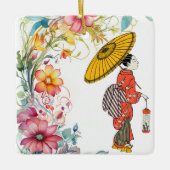 アジア女性オーナメント セラミックオーナメント (正面)