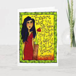 アジア女性勇気付けられるインスピレーション カード