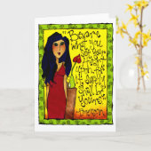 アジア女性勇気付けられるインスピレーション カード (黄色い花)