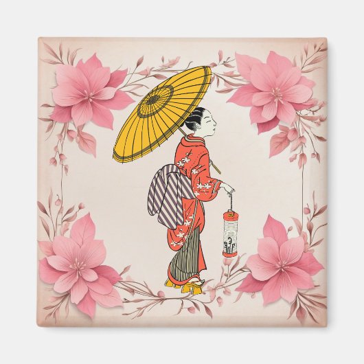 アジア女性磁石 マグネット (正面)