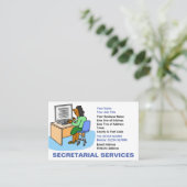 アジア女性秘書との秘書サービス 名刺 (スタンド正面)