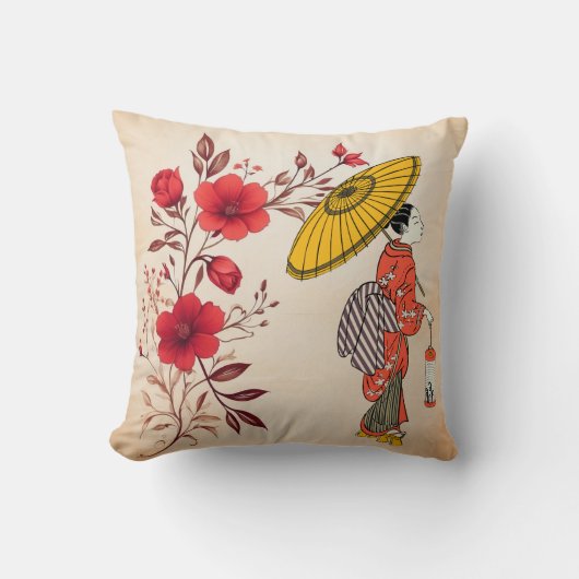 アジア女性装飾用クッション クッション (正面)