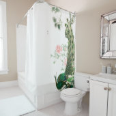 アジア孔雀の鳥動物の花のシャワー・カーテン シャワーカーテン (インサイチュ)