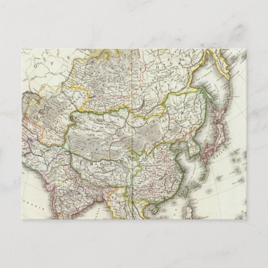 アジア彫刻地図 ポストカード (正面)