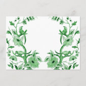 アジア影響中国の緑結婚の詳細 エンクロージャーカード (裏面)