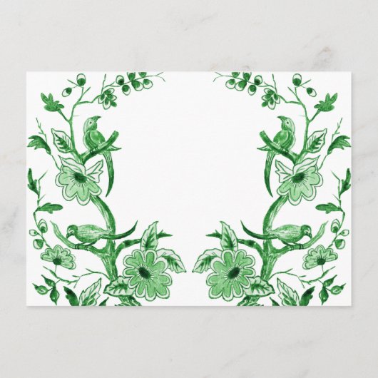 アジア影響中国の緑結婚の詳細 エンクロージャーカード (裏面)