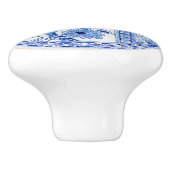 アジア影響青白フローラ鳥塔 セラミックノブ (側面)