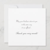 アジア愛は招待状カード正方形感謝していしています サンキューカード (裏面)