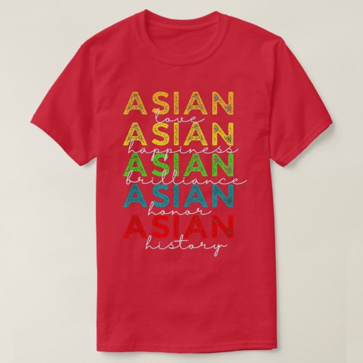 アジア支援ラブハピネスAAPI認識度月 Tシャツ (デザイン正面)