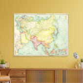 アジア政治地図 キャンバスプリント (インサイチュ (リビング))