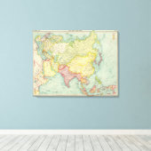 アジア政治地図 キャンバスプリント (インサイチュ (ウッドフロア))