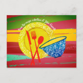 アジア料理料理キーパー料理本レシピカード ポストカード (正面)