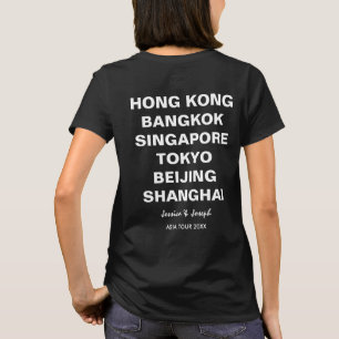 アジア旅行香港、北京、バンコクのカスタム都市 Tシャツ
