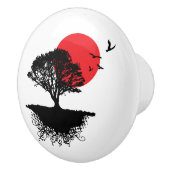 アジア日の出の陶磁器のノブ セラミックノブ (右)