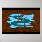 アジア日本のアートシリー祈ズのKANJI SYMBOL ポスター (正面)