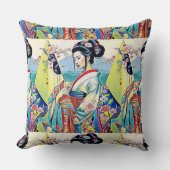 アジア春デザイナーコラージュ クッション (正面)
