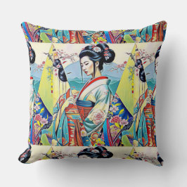 アジア春デザイナーコラージュ クッション