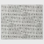 アジア書道ラッピング紙 ラッピングペーパー (フラット)