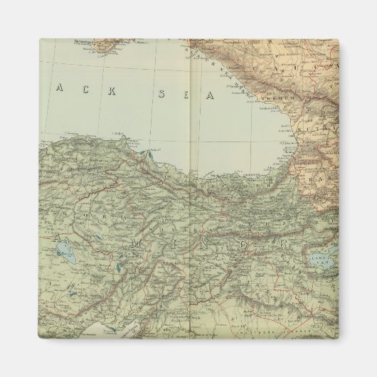 アジア未成年、コーカサス、黒海 マグネット (正面)