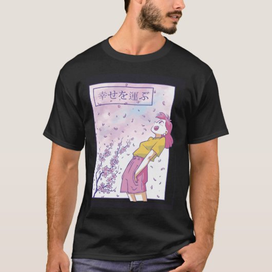 アジア桜ブロッサムツリーピンク Tシャツ (正面)