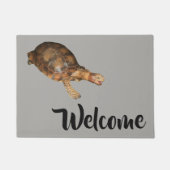 アジア森の亀ようこそ ドアマット (正面)