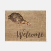 アジア森林カメ-ようこそ ドアマット (正面)