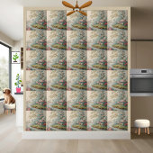 アジア植物性ヴィンテージ中国風景瓦 タイル