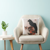 アジア水彩画猫 クッション (椅子)
