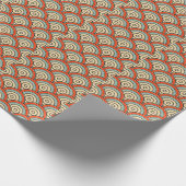 アジア波はかりで測アイボリーパターン ラッピングペーパー (角)