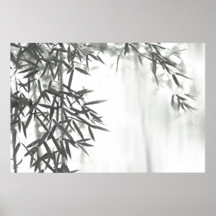 アジア洗浄絵画のスタイル(sumi-e)のスタイルのタケ ポスター