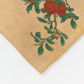 アジア滝の藤のバラの鳥のフリースブランケット フリースブランケット (角)