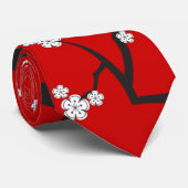 アジア白い桜の東洋の桜のタイ ネクタイ (ロール)